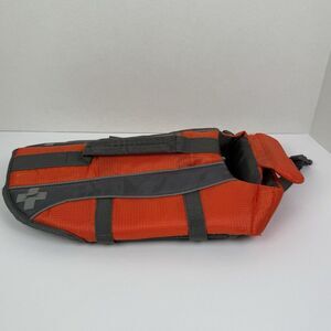 Dog Life Jacket Size Small‎ Orange/Grey Swimming Boating Water Floatation Aid